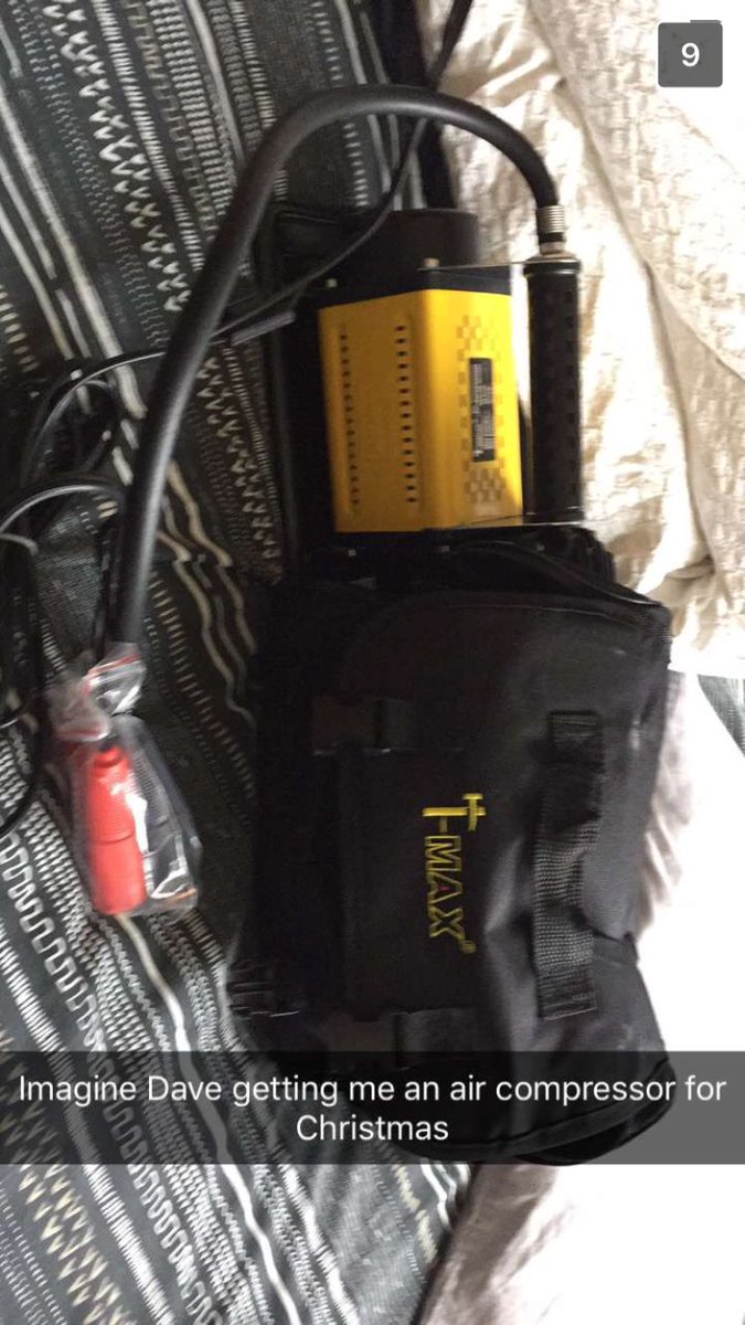 ArulioFirst's tweet image. Shoutout to @MBrooks1997 getting a air compressor for xmas.