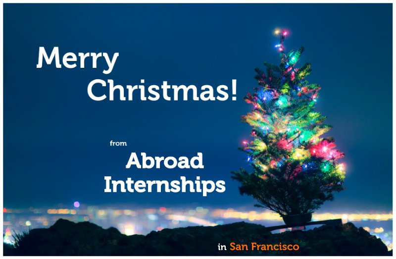 AbroadInterns's tweet photo. Dear students all over the world: we wish you a very happy #Christmas, filled with FOOD, lights and lovely (new) family moments! #interns https://t.co/B4ihADCXhT