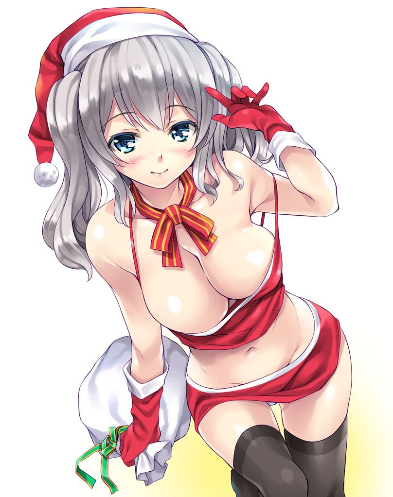 もうクリスマスも終わりそうだけど、仕事の合間にサンタ鹿島描いたのでアップ～ ポロリ差分は明日にでも! 