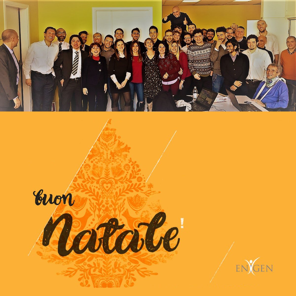 EnigenItalia's tweet photo. Out with the old and in with the new! Un augurio dal team Enigen dai nuovi uffici di Torino! #staytuned #buonnatale https://t.co/JsGybgQIs8