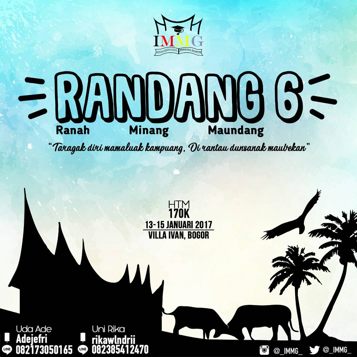 _IMMG_'s tweet photo. Mari ramaikan uda uni:) 
"Taragak diri mamaluak kampuang, Di rantau dunsanak maubekan" https://t.co/pYp4KlZrsZ