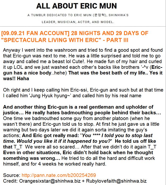 Phi_216's tweet photo. Those comments, it's from army camp diary #Shinhwa #EricMun
P1:https://t.co/t30wXnG2iM
P2:https://t.co/FSraR8asLP
P3:https://t.co/7ybxrIgqQ4 https://t.co/rhIPnMJeAv
