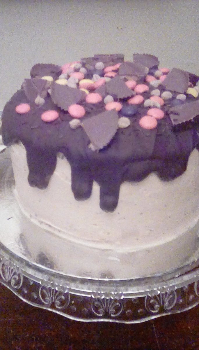 ElderParkBooks's tweet photo. Christmas day cake- peanut butter drip https://t.co/TKO5uXn6WH