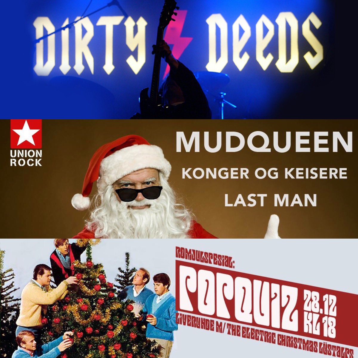 UnionSceneLive's tweet image. Finfin romjul på Union. Dirty Deeds 1. juledag, Romjulsrock 2. juledag og Popquiz 4. juledag. Velkommen!