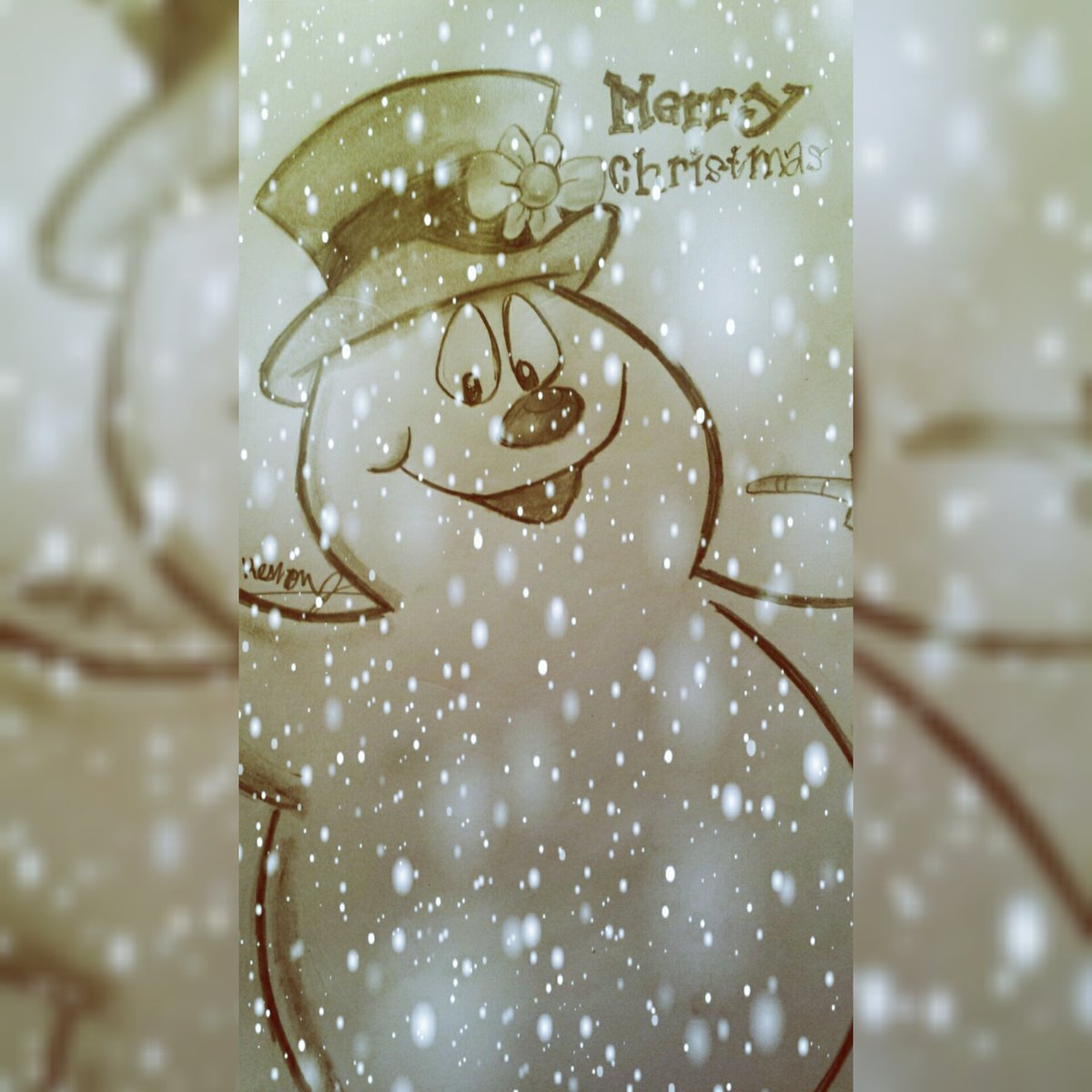 upstartartco's tweet photo. What better way to start Christmas with Frosty the Snowman. #MerryChristmasEveryone ⛄🎄 https://t.co/cP2ypsozaW