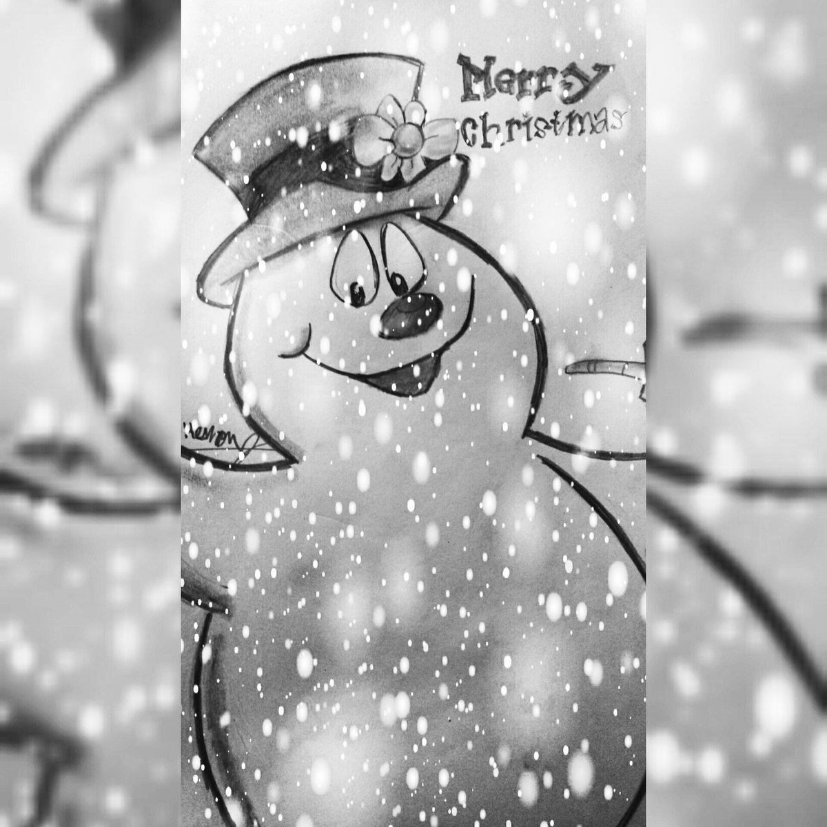 upstartartco's tweet photo. What better way to start Christmas with Frosty the Snowman. #MerryChristmasEveryone ⛄🎄 https://t.co/cP2ypsozaW