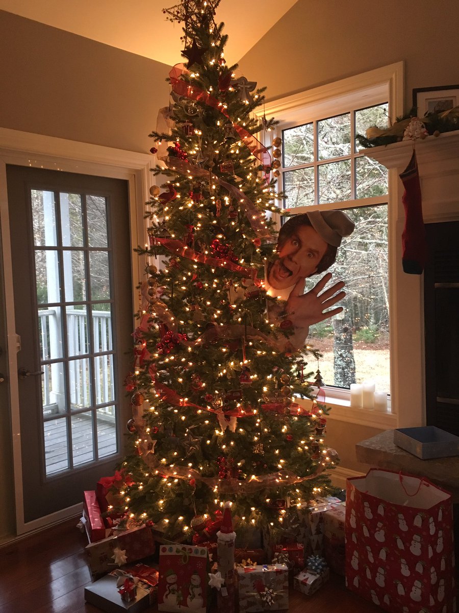 My dad said he didn't know how to wrap the hat he got me and this is what I walked out to this morning😂