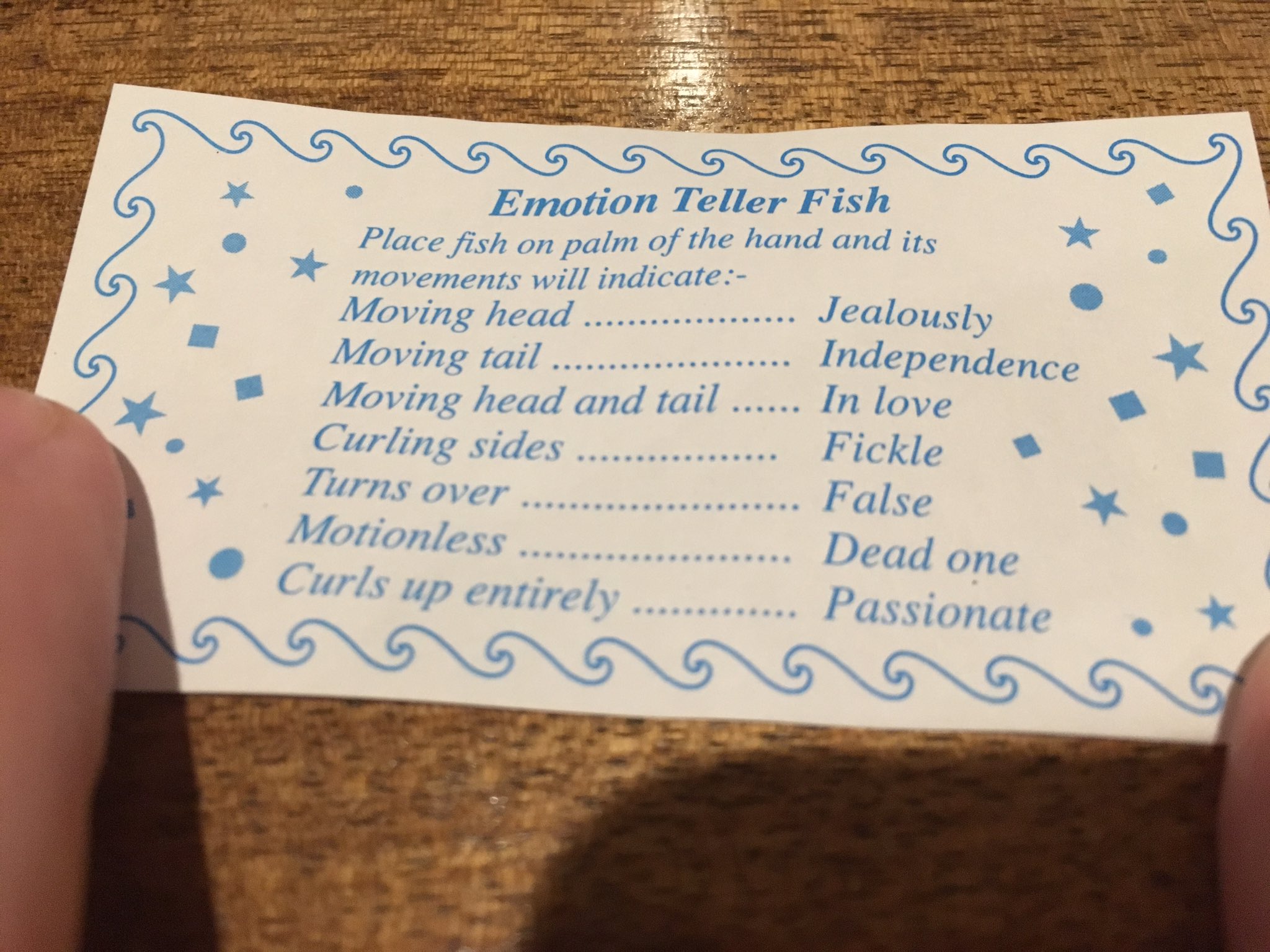 Phil Lester on Twitter "My fortune telling fish isn't moving