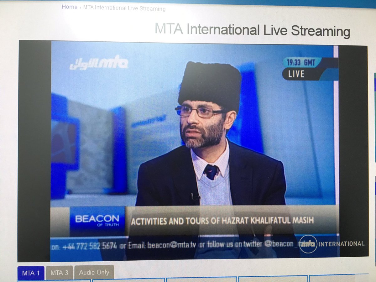 Tune into #MTAi. Talking about Huzur's tours throughout 2016 on BeaconOfTruth#Khilafat #Ahmadiyya #caliphincanada #trueislam