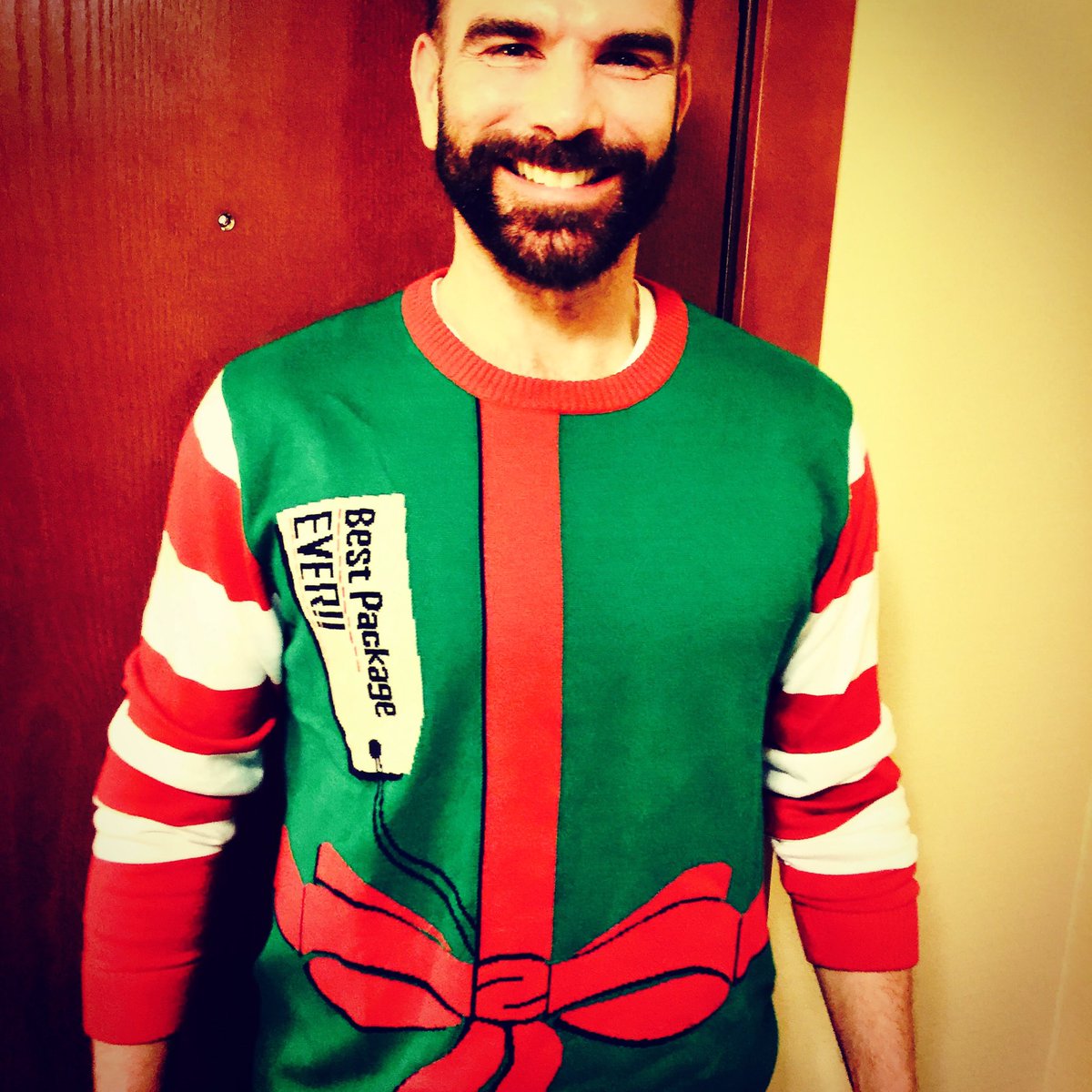 ChrisJBick's tweet photo. Ugly Christmas Sweater Day! Merry Christmas Everyone! 🎄☃️🎅🏾🤶🏼🎁🦌🌲 #BeatPackage #uglychristmassweater #merrychristmas https://t.co/ZpHSCgW6eG