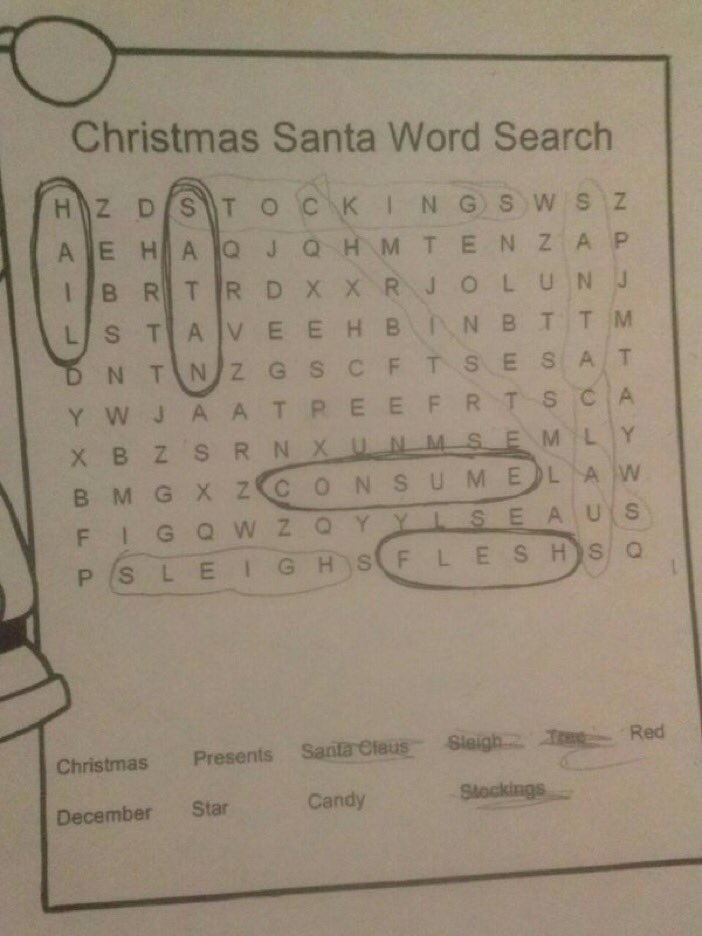 tyleroakley's tweet photo. when you're the antichrist but it's also christmas https://t.co/BVbM5ptMlK