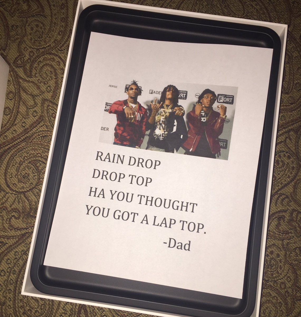 wacke's tweet image. Thought I got a new laptop for Christmas.... Guess not