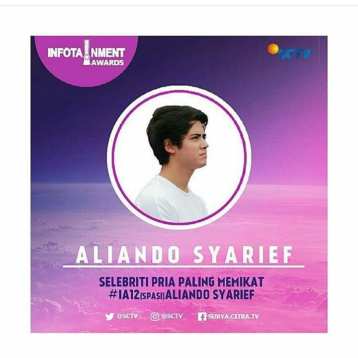 SNurmalisa08's tweet photo. Vote @alysyarief di Infotaiment Award sebagai Selebriti Pria Paling Memikat, 
ketik :
#IA12 (spasi) ALIANDO SYARIEF 

Dan mention ke @SCTV_ https://t.co/GS4R2Ke9dF
