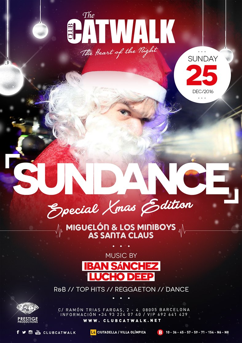 ClubCatwalk2004's tweet photo. #sundancebcn #clubcatwalkbcn #reggaeton #hit #nightlife #sunday  #fiesta #party #girls #bcn #xmasedition #santaclaus #Miguelon&amp;LosMiniboys https://t.co/bBTtjgf8Jx