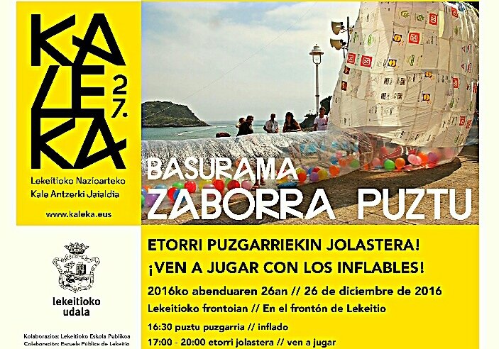 Lekeitio_Udala's tweet photo. Gogoratu! Bihar @KALEKA_lekeitio 'n @basurama ta @lekeitioeskola 'k egindako " Zaborra Puztu" #Lekeitio 'ko #frontoi 'an 16:30etatik aurrera https://t.co/TC6RmC7CKN
