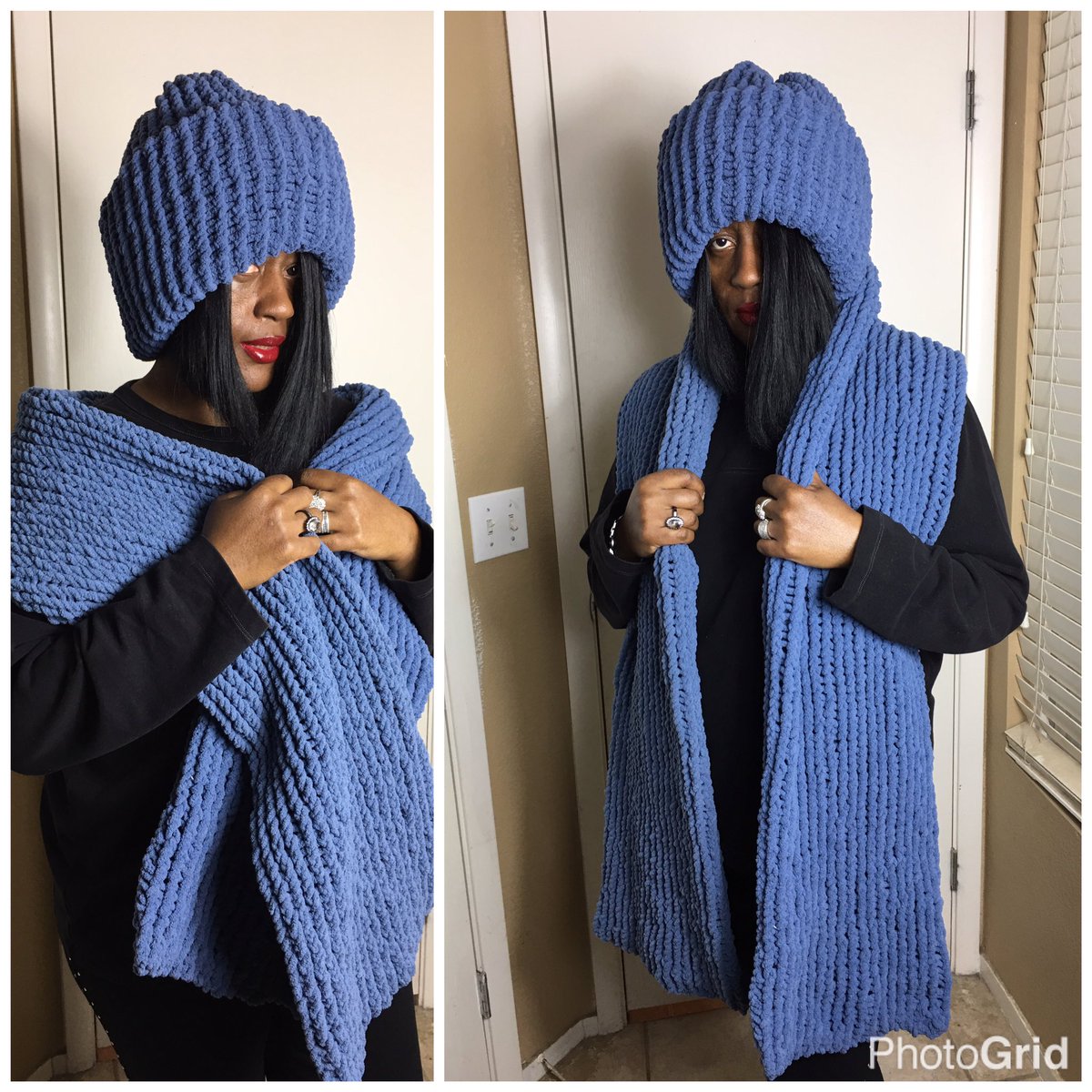 ChiTownMoney's tweet photo. Buy my #creations DM for info #bernat #countryblue #blanket #yarn #slate #blue #crafter #entrepreneur #onmygrind #vegas https://t.co/fhcHg3n6SS