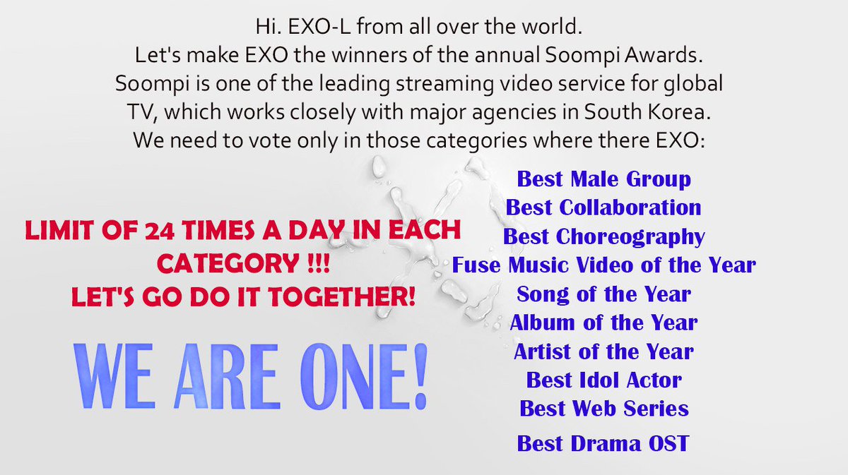 y1E3obvZdCYjNgT's tweet photo. Exo L, please vote for exo #exoth #exolusa #voteforEXO #EXO #VoteforEXO #VoteforEXOTH #EXOLUSA
https://t.co/Jz1tCVAN0N https://t.co/08ji63pm5W