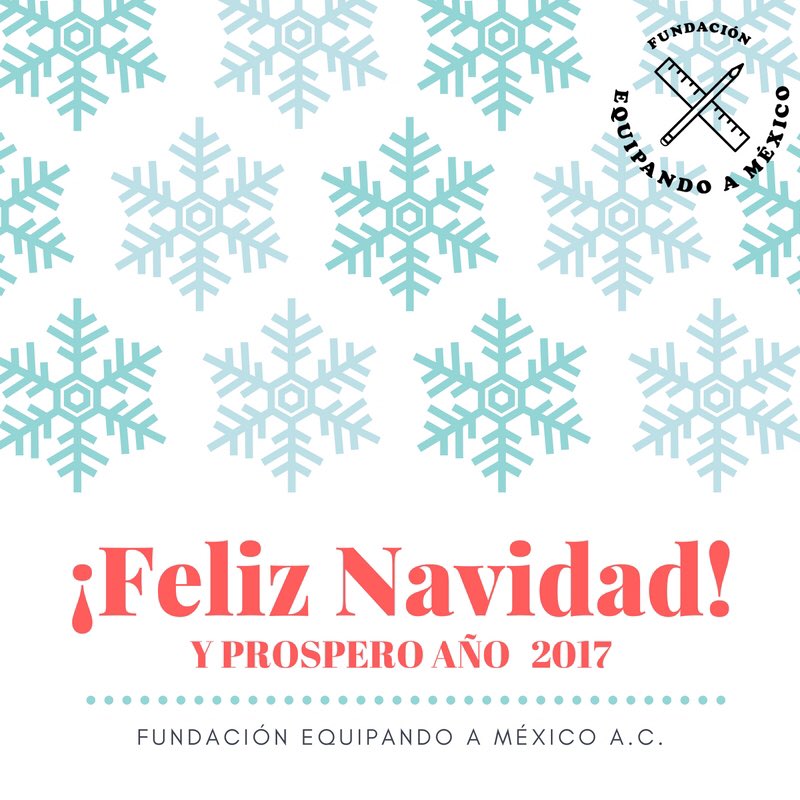 Te deseamos una feliz navidad y próspero año 2017!! Que esta Navidad disfrutemos momentos en familia, paz y armonía.
equipandoamexico.org