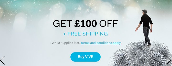 Missed the @HTCVive Black Friday sale? Here's another chance while supplies last! 
vive.com