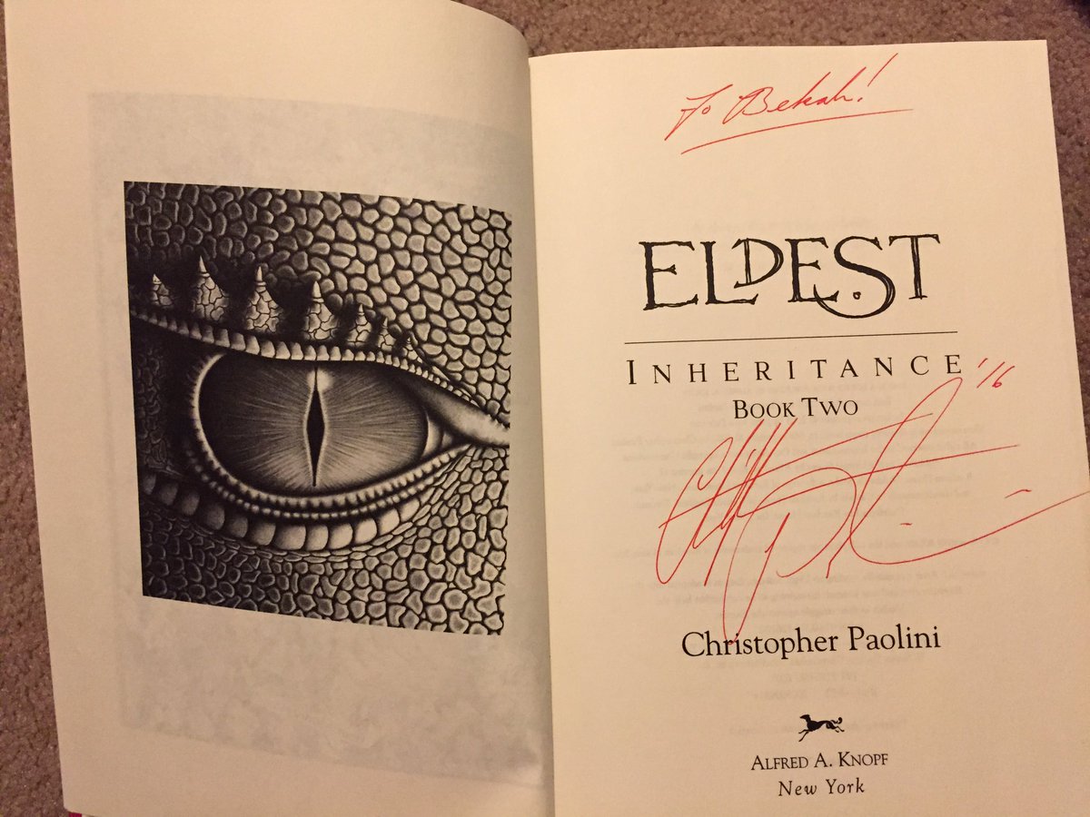 yetibreathe's tweet photo. What's better than getting books for Christmas? Getting books SIGNED for Christmas!! Thanks a million @paolini and @lizzy_2008 !!!! https://t.co/ptm7sKjogD