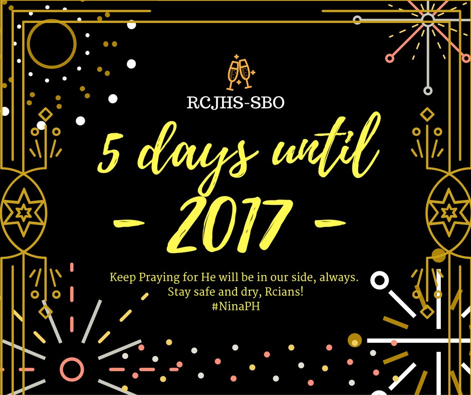 Hello Everyone! Keep Praying and Be Safe and Dry! #NinaPH. Btw, We have only 5 days until year 2017! #HandaNaBaKayo?