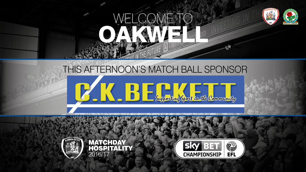 BarnsleyFC's tweet image. SPONSORS: we would like to wish a very warm welcome to our Match Sponsors for today's game against Blackburn Rovers!