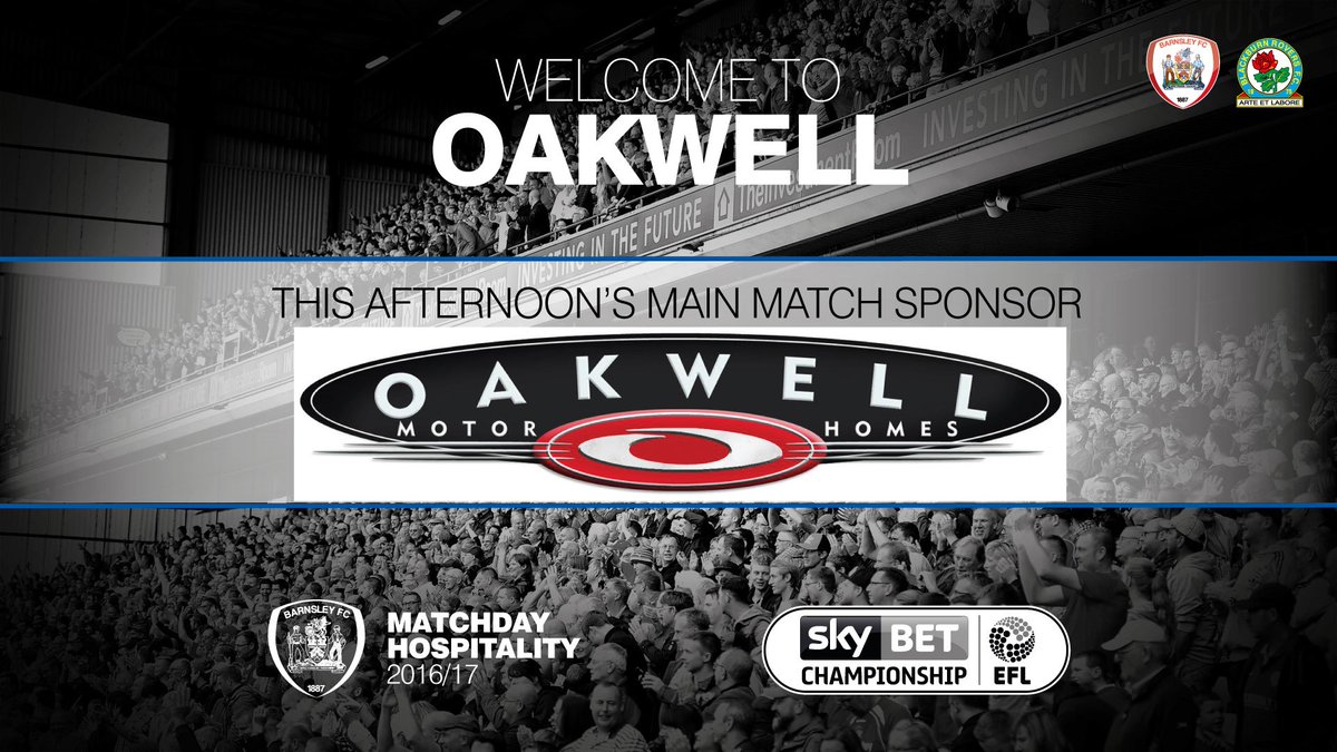 BarnsleyFC's tweet image. SPONSORS: we would like to wish a very warm welcome to our Match Sponsors for today's game against Blackburn Rovers!