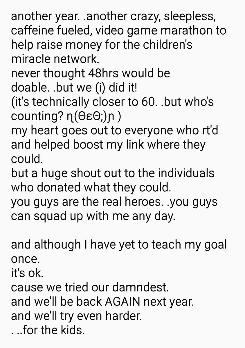 burnicus's tweet photo. once again. ..I'd just like to say.
thank you for all your support. #ExtraLife2016 #ForTheKids #48HoursComplete https://t.co/ahWCNTFIhm