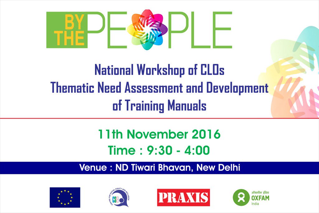 National Workshop of CLOs on Thematic area at ND Tiwari Bhawan csei.org.in/national-works…