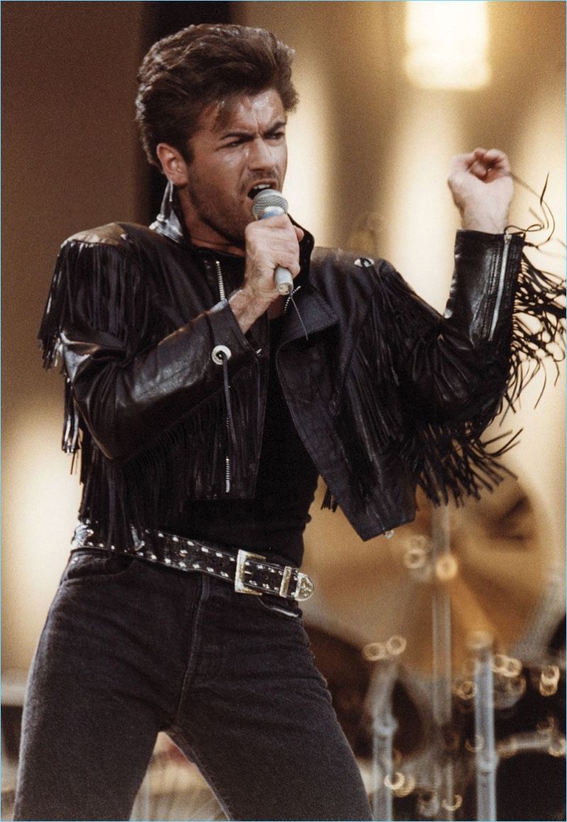 thefashionisto's tweet photo. Remembering #GeorgeMichael: Revisit the Star's Iconic Leather &amp; Denim Style https://t.co/hH10NbNjt1 https://t.co/SIkDsdkOTL