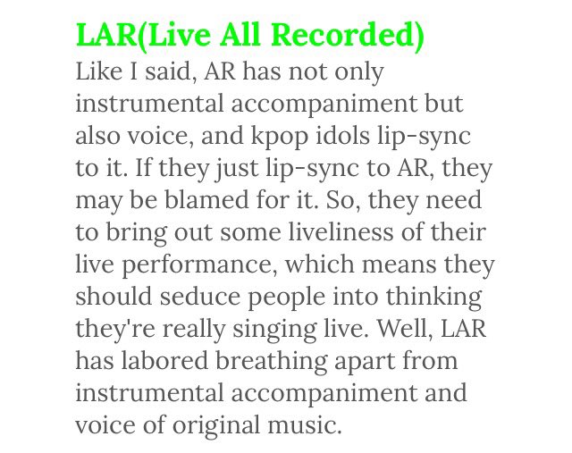 Z Pa Twitter Do Kpop Idols Really Sing Live Differences Between Mr Ar Lmr And Lar T Co Wb8crvivoj