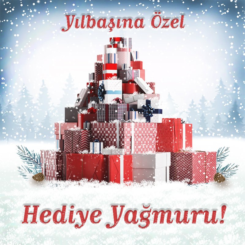 Yılbaşına Özel Çılgın Hediye Yağmuru başladı!
Görselimizi beğenip RT'leyen ve bir arkadaşını etiketleyen;