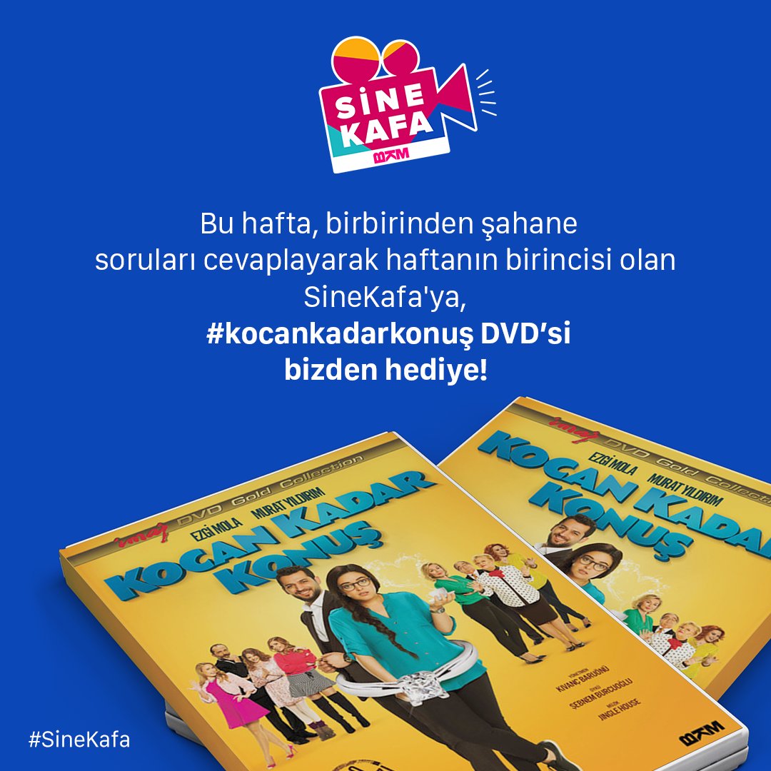 Hemen #SineKafa’yı indir, yarışmaya başla! Bu haftanın ödülü #KocanKadarKonuş film DVD’si.