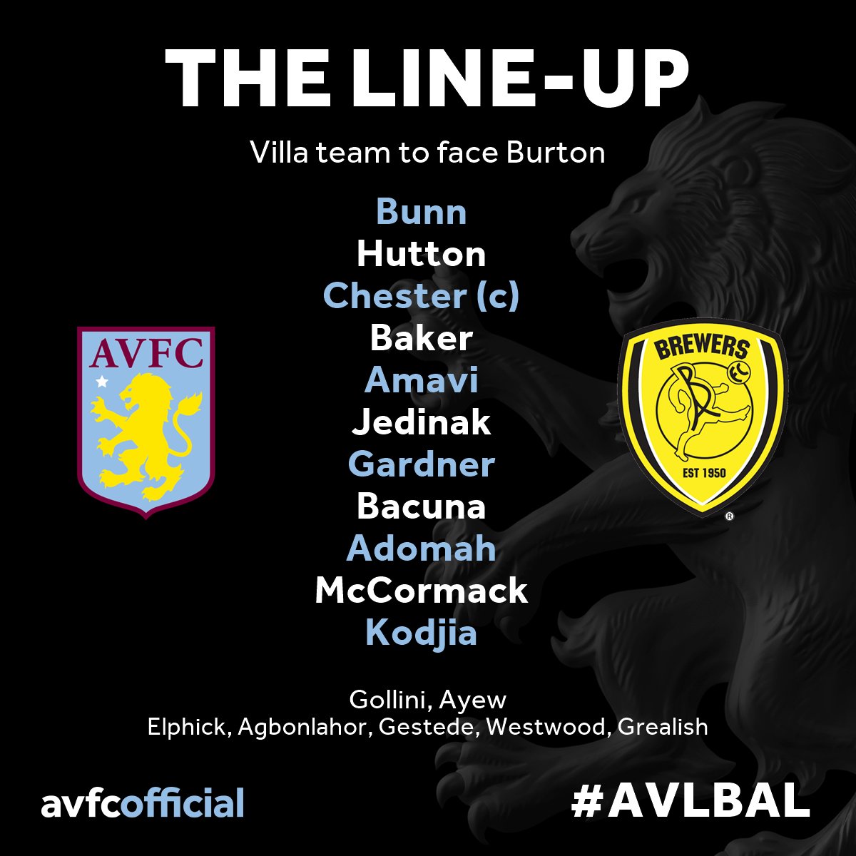 Villa Vs Burton - match thread  C0m3qTFWQAA3ez1