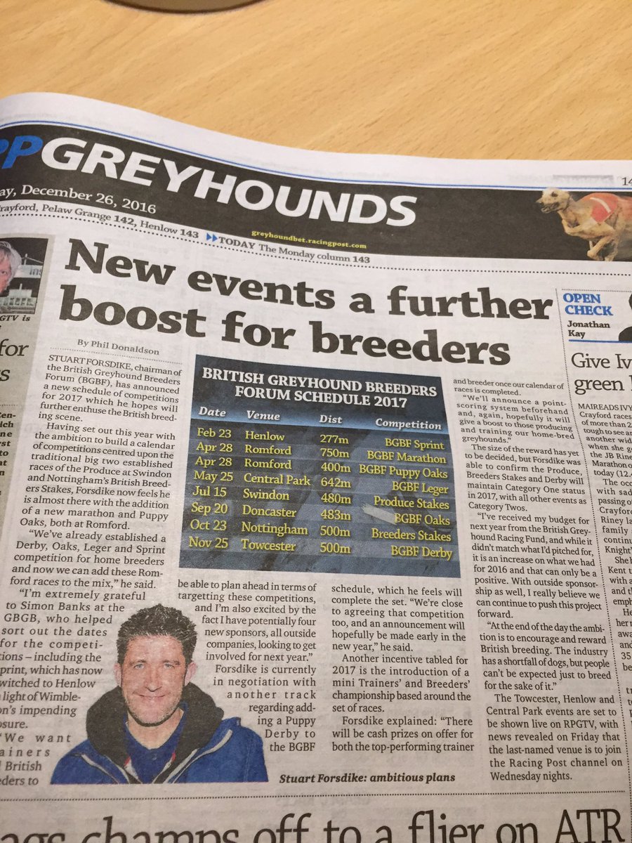 Today's greyhound section of <a href="/RacingPost/">Racing Post</a>