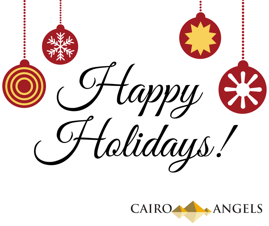 cairoangels's tweet photo. Happy holidays and best wishes for a great year ahead from the Cairo Angels team to you! https://t.co/8GmKUhl0cx