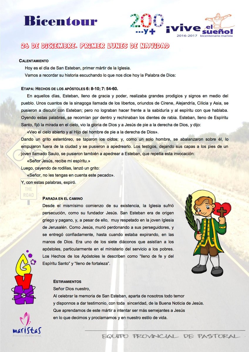 Buenos días. Seguimos nuestra etapa por el #bicentour, contentos con la presencia y alegría del niño. Adorémosle. maristasmediterranea.com/wp-content/upl…