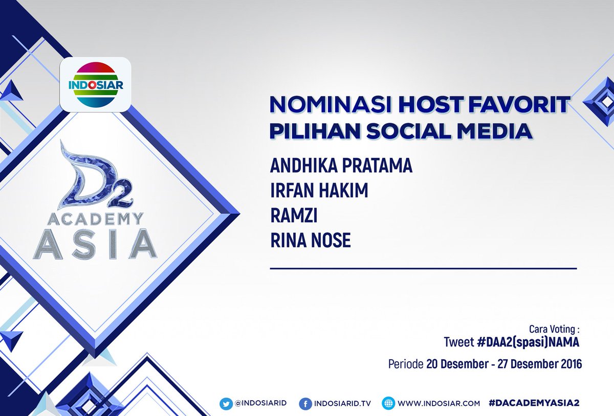 Sudah dukung host pilihanmu di #DAcademyAsia2?