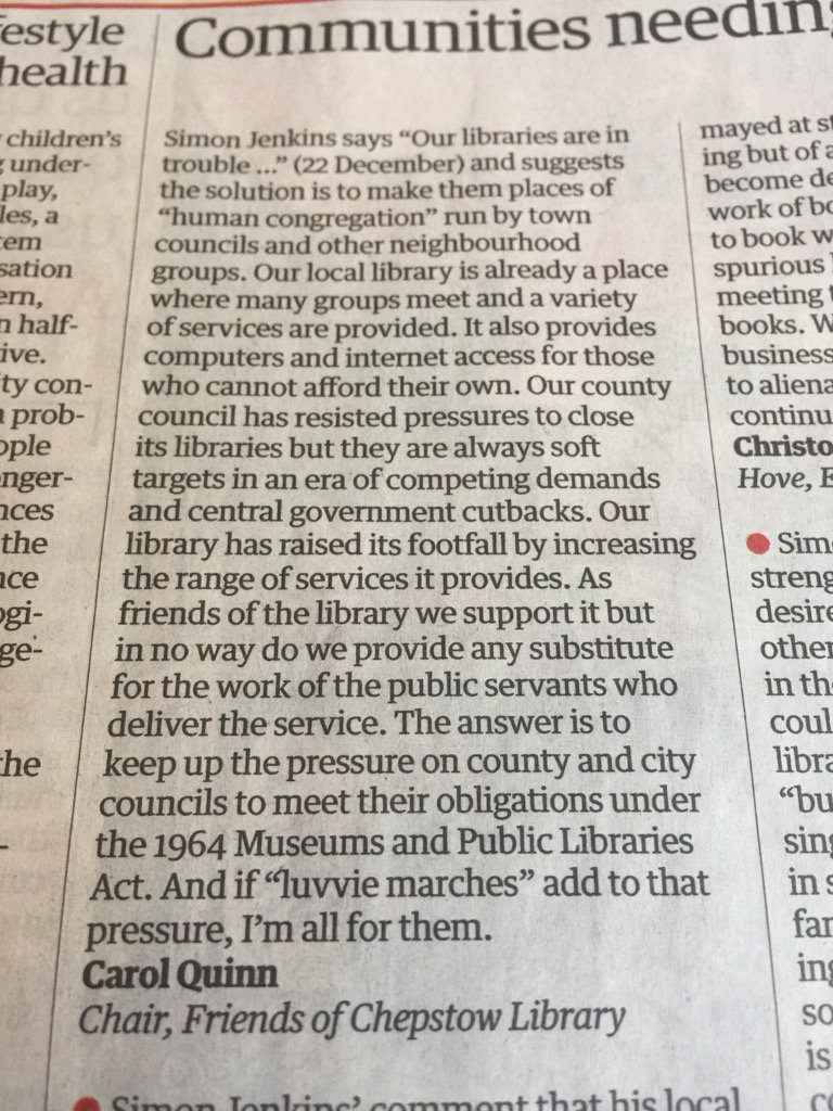 welsh_tony's tweet image. @ChepstowNC @ChepstowWhatson @ChepstowChamber #chepstowlibrary getting a big shout out in today&apos;s #guardian