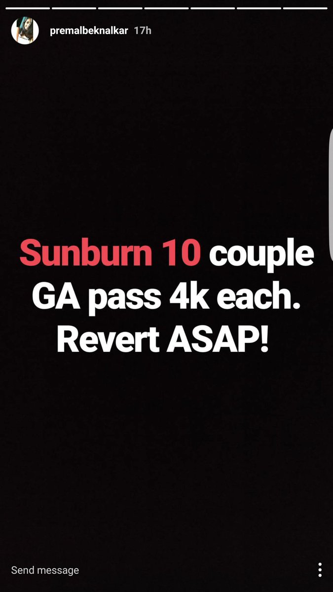 Shray11Jain's tweet photo. @Woodland @EDMchanne @SunburnFestival She already won 4 passes and selling on different social media. Please give it to someone deserving https://t.co/KUmdQwJ3OT