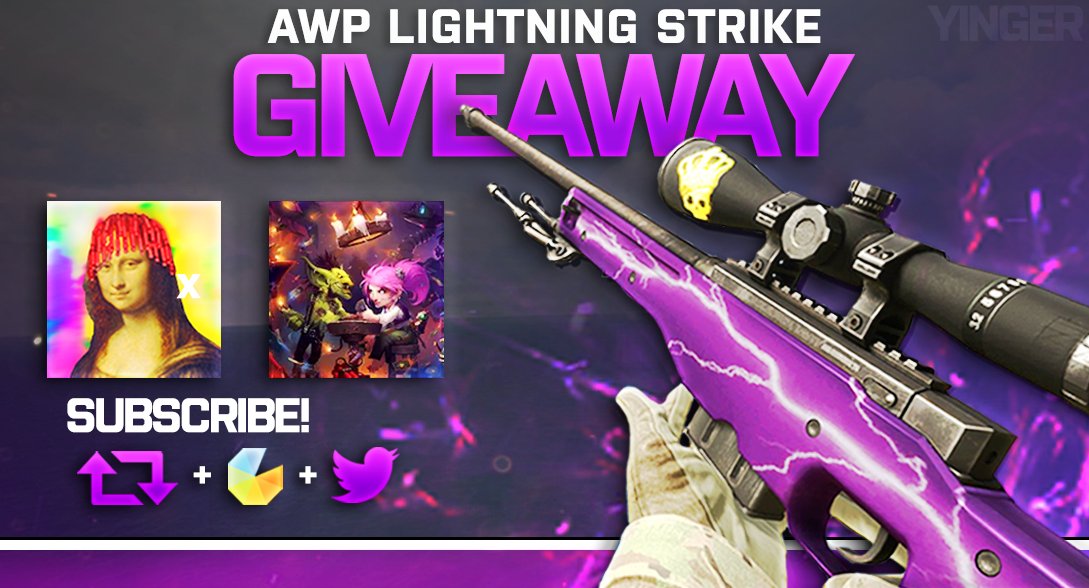AWP Lightning Strike GIVEAWAY! 🔥

- Retweet and Follow
- Tag 3 Friends
- Reply saying "#CSGOGiveaway"

More entries: goo.gl/HINhVc