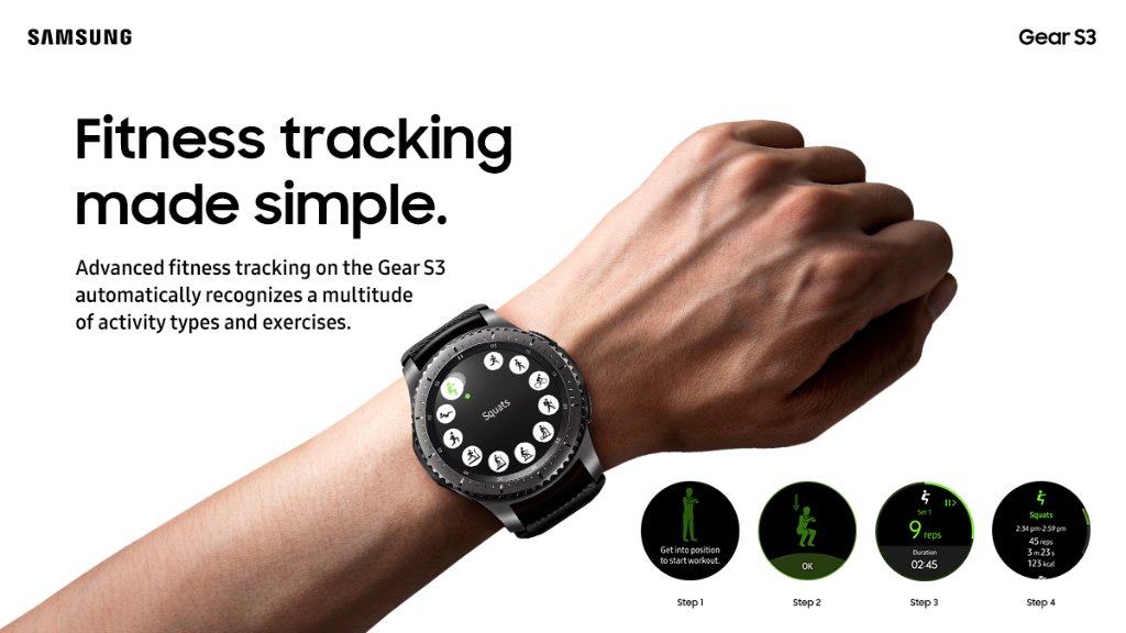 gear s3 workout types