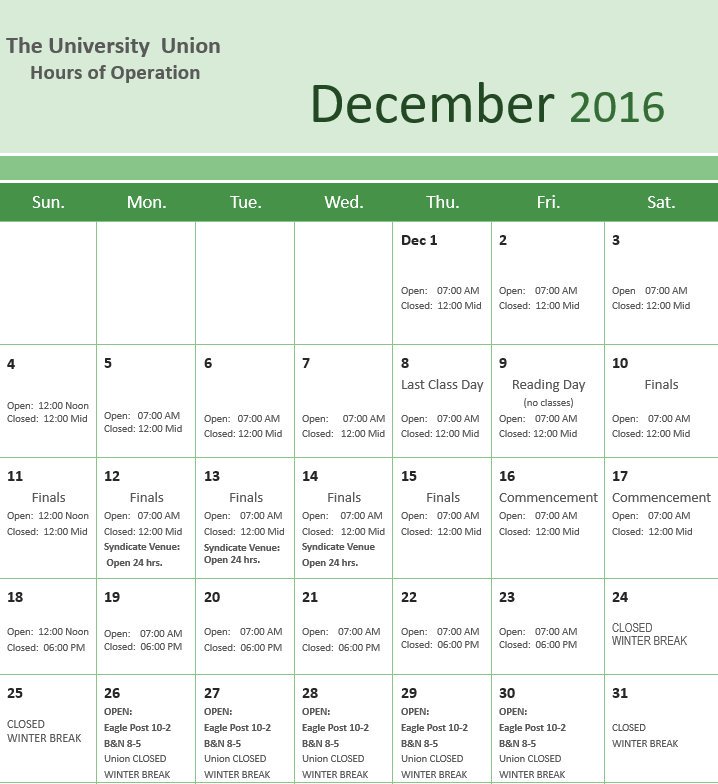 UNT Union on Twitter: "The Union is closed, but the Eagle Post ... UNT Union on Twitter: "The Union is closed, but the Eagle Post ...