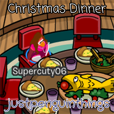 penguinthings's tweet photo. Christmas Dinner. (Sorry I'm a day late) https://t.co/7UY263j7su