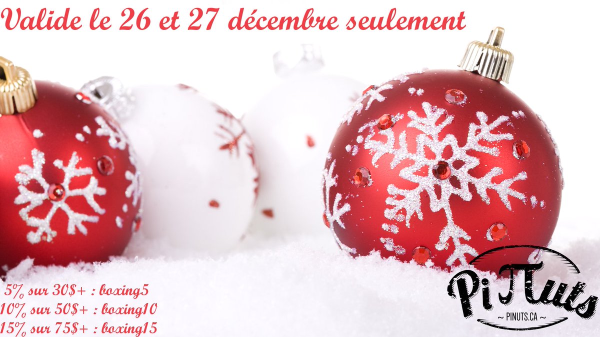 PiNutsCa's tweet photo. PROMO du boxing day pour vous remercier de votre fidélité en 2016 sur https://t.co/eg2zh7XexG https://t.co/IW6VHLrcLq