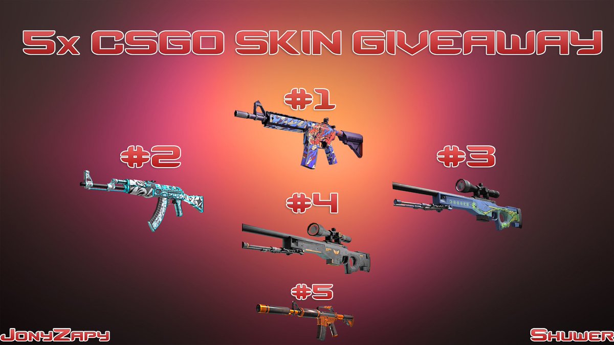 Shuwerx's tweet image. 5X CSGO SKINS GIVEAWAY! - HAPPY NEW YEAR!!
Entries: gleam.io/uz4UB/5x-csgo-…
To enter: RT!! more Entries on Gleam.io !!

GL ALL!!