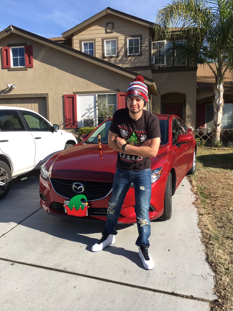 Jennifergaribae's tweet photo. My brother wanted me to take pictures of him and his new car... but he didn't get me anything for Christmas so I did this. https://t.co/7wbWcSHy1R