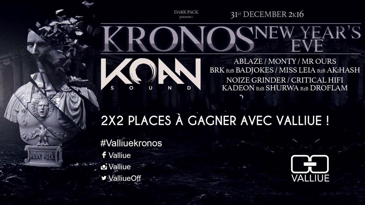 ValliueOff's tweet photo. On vous fait gagner 2x2 places pour le nouvel an de Dark Pack !

Follow @ValliueOff, @Darkpack_asso and RT ce post !

Résultat vendredi 19h. https://t.co/9SER1GbPPt