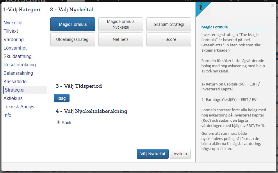 40procent20ar's tweet image. testa strategierna direkt i screener. #Utdelning #FScore #Graham #MagicFormula 

borsdata.se/screener