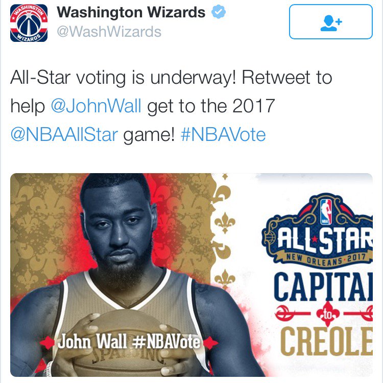 Support my man <a href="/JohnWall/">John Wall</a>  #NBAvote @NBAAllstar